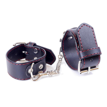 Bossoftoys - 33-00114 - Handcuffs - Studs - Wristcuffs  - 3 cm  - Red line