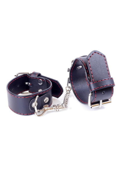 Bossoftoys - 33-00114 - Handcuffs - Studs - Wristcuffs  - 3 cm  - Red line
