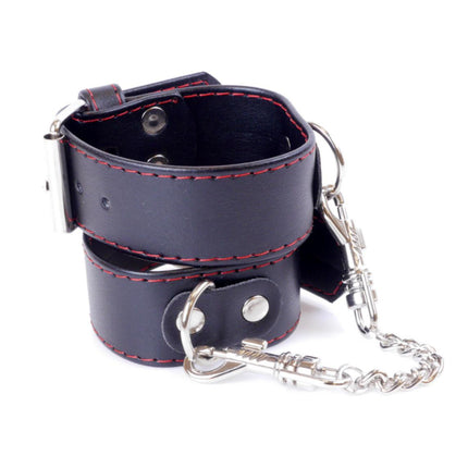 Bossoftoys - 33-00114 - Handcuffs - Studs - Wristcuffs  - 3 cm  - Red line