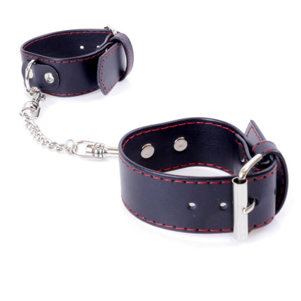 Bossoftoys - 33-00114 - Handcuffs - Studs - Wristcuffs  - 3 cm  - Red line