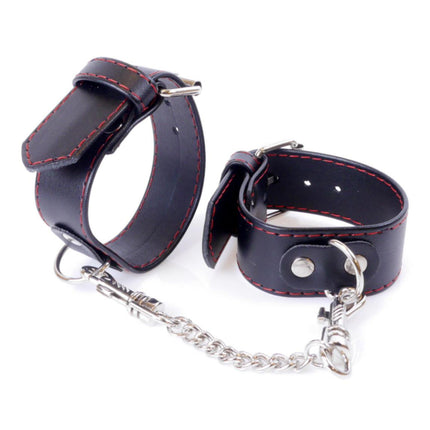 Bossoftoys - 33-00114 - Handcuffs - Studs - Wristcuffs  - 3 cm  - Red line