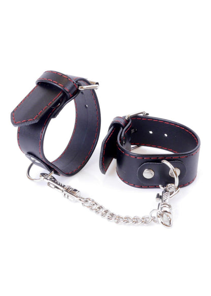 Bossoftoys - 33-00114 - Handcuffs - Studs - Wristcuffs  - 3 cm  - Red line