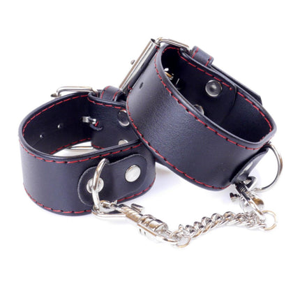 Bossoftoys - 33-00114 - Handcuffs - Studs - Wristcuffs  - 3 cm  - Red line