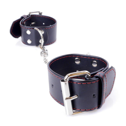Handboeien Met Studs Rode Lijn Polsboeien 4 cm