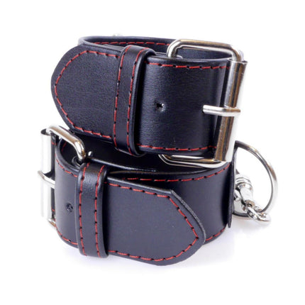 Handboeien Met Studs Rode Lijn Polsboeien 4 cm
