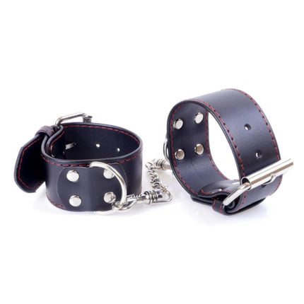 Handboeien Met Studs Rode Lijn Polsboeien 4 cm