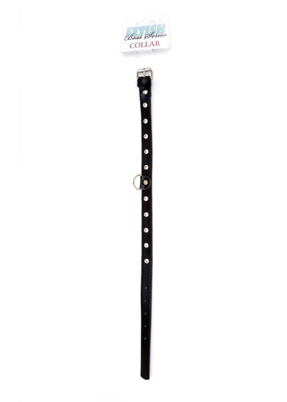 Choker Silver Fetish Collar with Stones - 2 cm Width - Adjustable - Easy to Hang