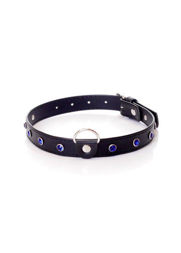 Choker Halsband Navyblauwe Kristallen - 2 cm