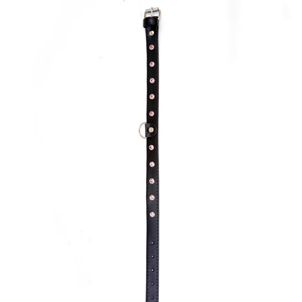 Choker Pink Crystal Fetish Boss Collar - 2cm Width