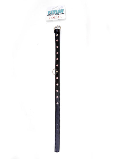 Choker-Halsband rosafarbene Kristalle - 2 cm