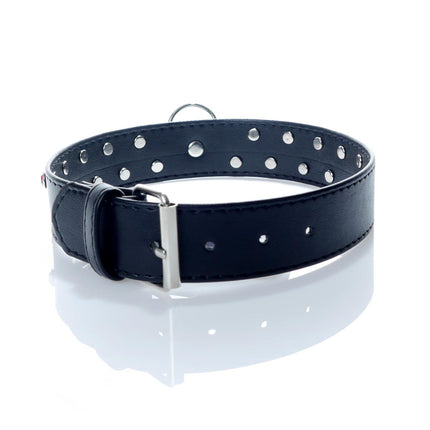 Choker Red Stones Fetish Collar - 3 cm Width - Adjustable - Easy to Hang