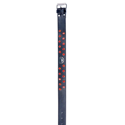 Choker Red Stones Fetish Collar - 3 cm Width - Adjustable - Easy to Hang