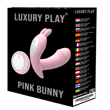 Luxury Play - LP02 - Panty Vibrator - 10 Speed - easy remote control - Rechargeable - Sexy G spot & Clit Vibrator - Trendy Pink - Silicone - low noise less than 40 db - Luxury Colourbox