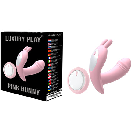 Luxury Play - LP02 - Panty Vibrator - 10 Speed - easy remote control - Rechargeable - Sexy G spot & Clit Vibrator - Trendy Pink - Silicone - low noise less than 40 db - Luxury Colourbox