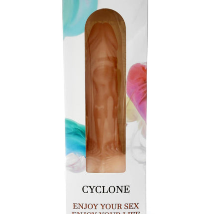 Bossoftoys Cyclone Realistic vibrator - 12 Function - Cyber leather - Extra ordinary Flexible Material - Flesh - 20,5 cm -44-00010