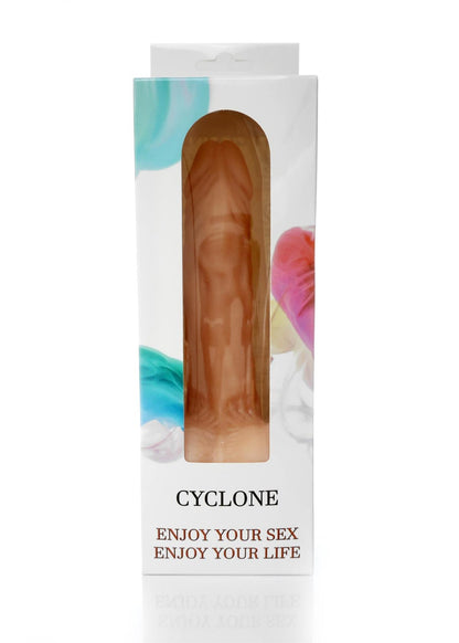 Bossoftoys Cyclone Realistic vibrator - 12 Function - Cyber leather - Extra ordinary Flexible Material - Flesh - 20,5 cm -44-00010