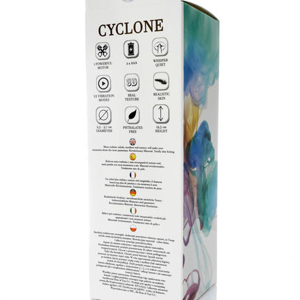 Bossoftoys Cyclone Realistic vibrator - 12 Function - Cyber leather - Extra ordinary Flexible Material - Flesh - 20,5 cm -44-00010