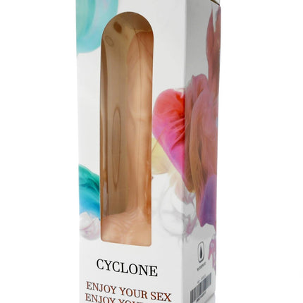 Bossoftoys Cyclone Realistic vibrator - 12 Function - Cyber leather - Extra ordinary Flexible Material - Flesh - 20,5 cm -44-00010