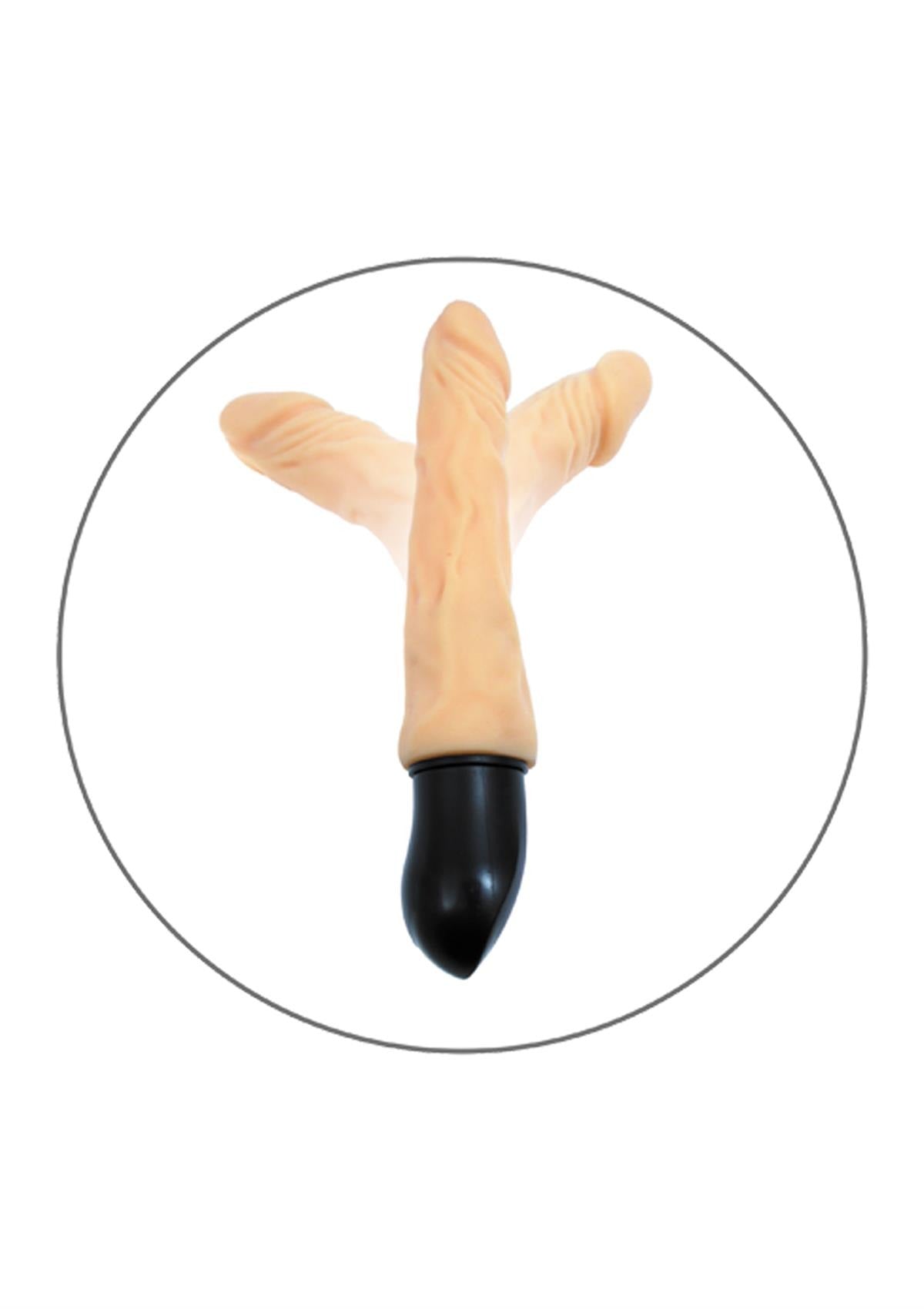 Mega Realistic Bendable Vibrator - 12 Functions - USB Rechargeable - Cyber ​​Leather - Skin Color - 27 cm