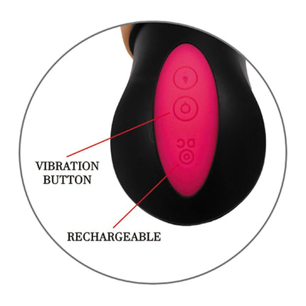 Mega Realistic Bendable Vibrator - 12 Functions - USB Rechargeable - Cyber ​​Leather - Skin Color - 27 cm