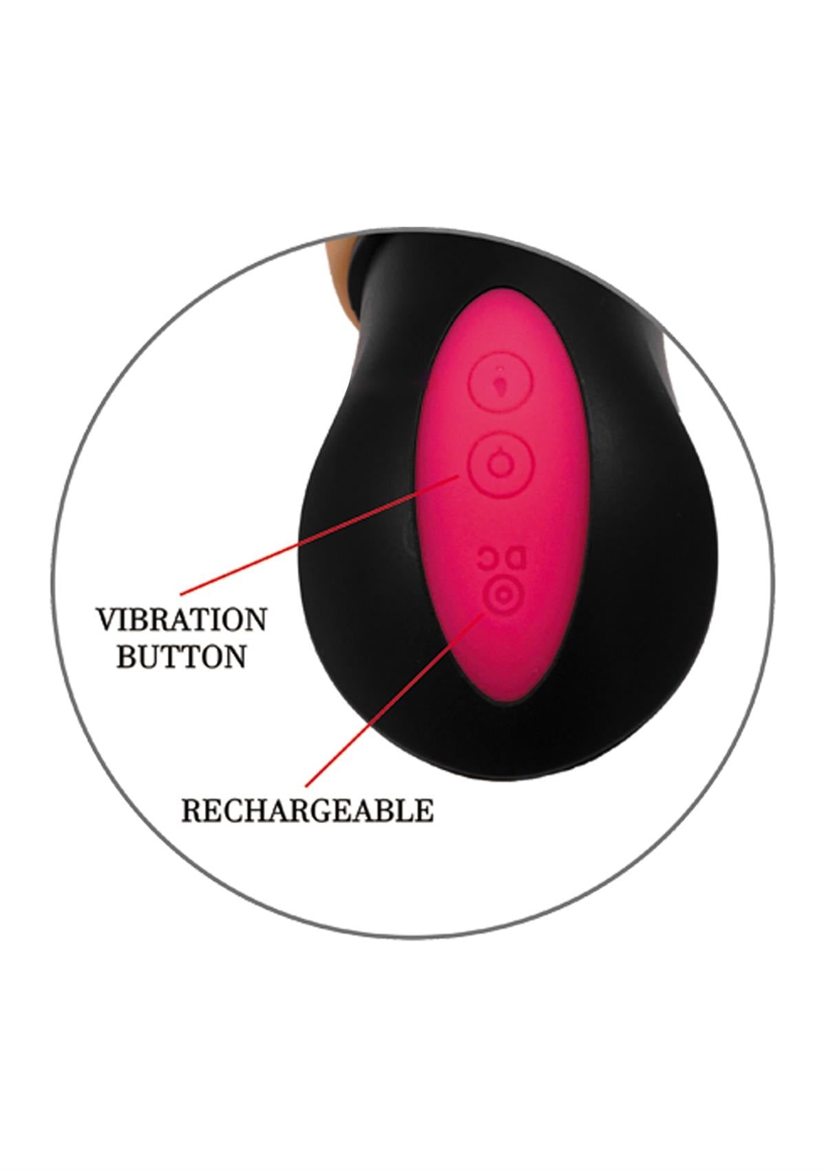 Mega Realistische Buigbare Vibrator - 12 Functies - USB Oplaadbaar - Cyber Leer - Huidskleur - 27 cm