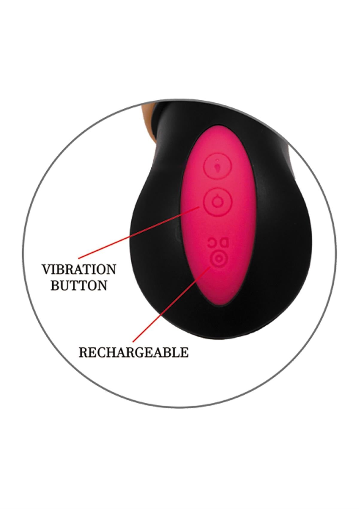 Mega Realistic Bendable Vibrator - 12 Functions - USB Rechargeable - Cyber ​​Leather - Skin Color - 27 cm