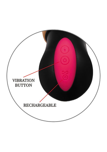 Mega Realistische Buigbare Vibrator - 12 Functies - USB Oplaadbaar - Cyber Leer - Huidskleur - 27 cm