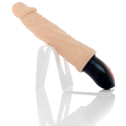 Mega Realistic Bendable Vibrator - 12 Functions - USB Rechargeable - Cyber ​​Leather - Skin Color - 27 cm