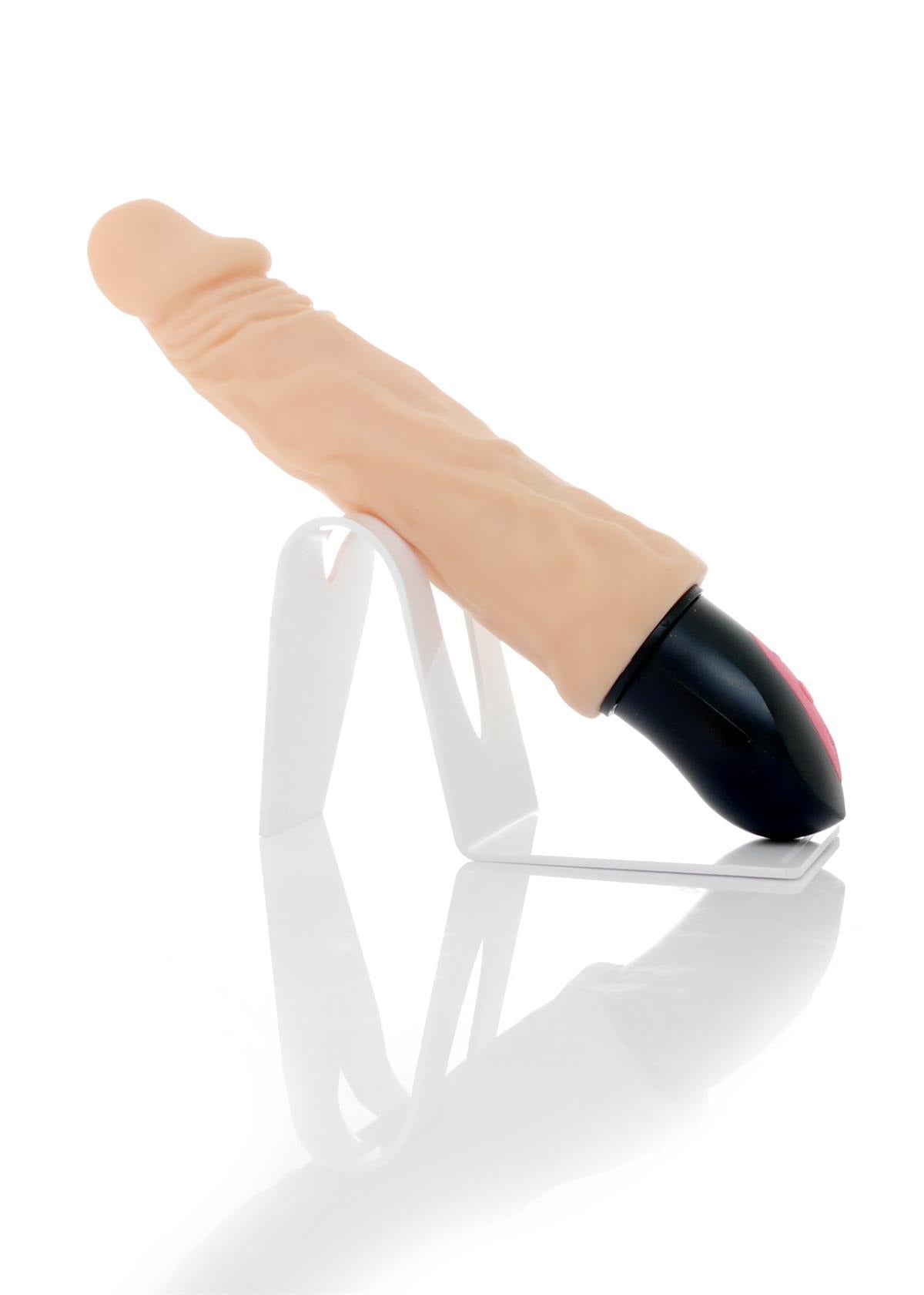 Mega Realistische Buigbare Vibrator - 12 Functies - USB Oplaadbaar - Cyber Leer - Huidskleur - 27 cm