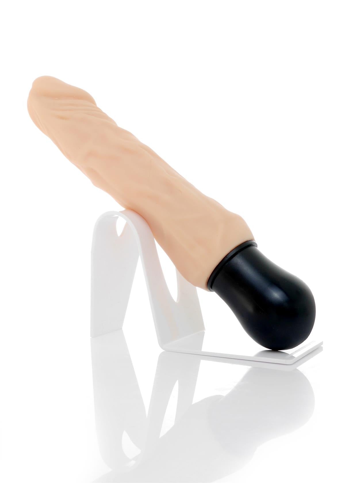Mega Realistic Bendable Vibrator - 12 Functions - USB Rechargeable - Cyber ​​Leather - Skin Color - 27 cm
