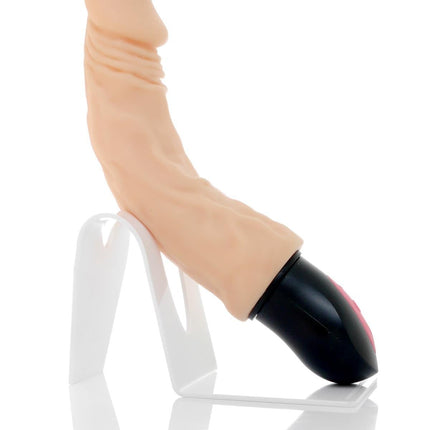 Mega Realistic Bendable Vibrator - 12 Functions - USB Rechargeable - Cyber ​​Leather - Skin Color - 27 cm