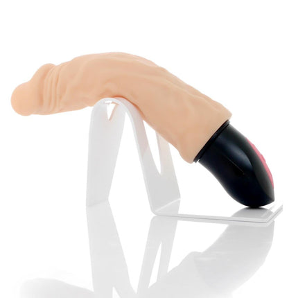 Mega Realistic Bendable Vibrator - 12 Functions - USB Rechargeable - Cyber ​​Leather - Skin Color - 27 cm