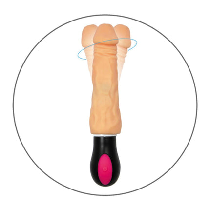 Bossoftoys Jupiter Realistic Cyber Leather Bending vibrator - 12 Function - Usb - 44-00012-