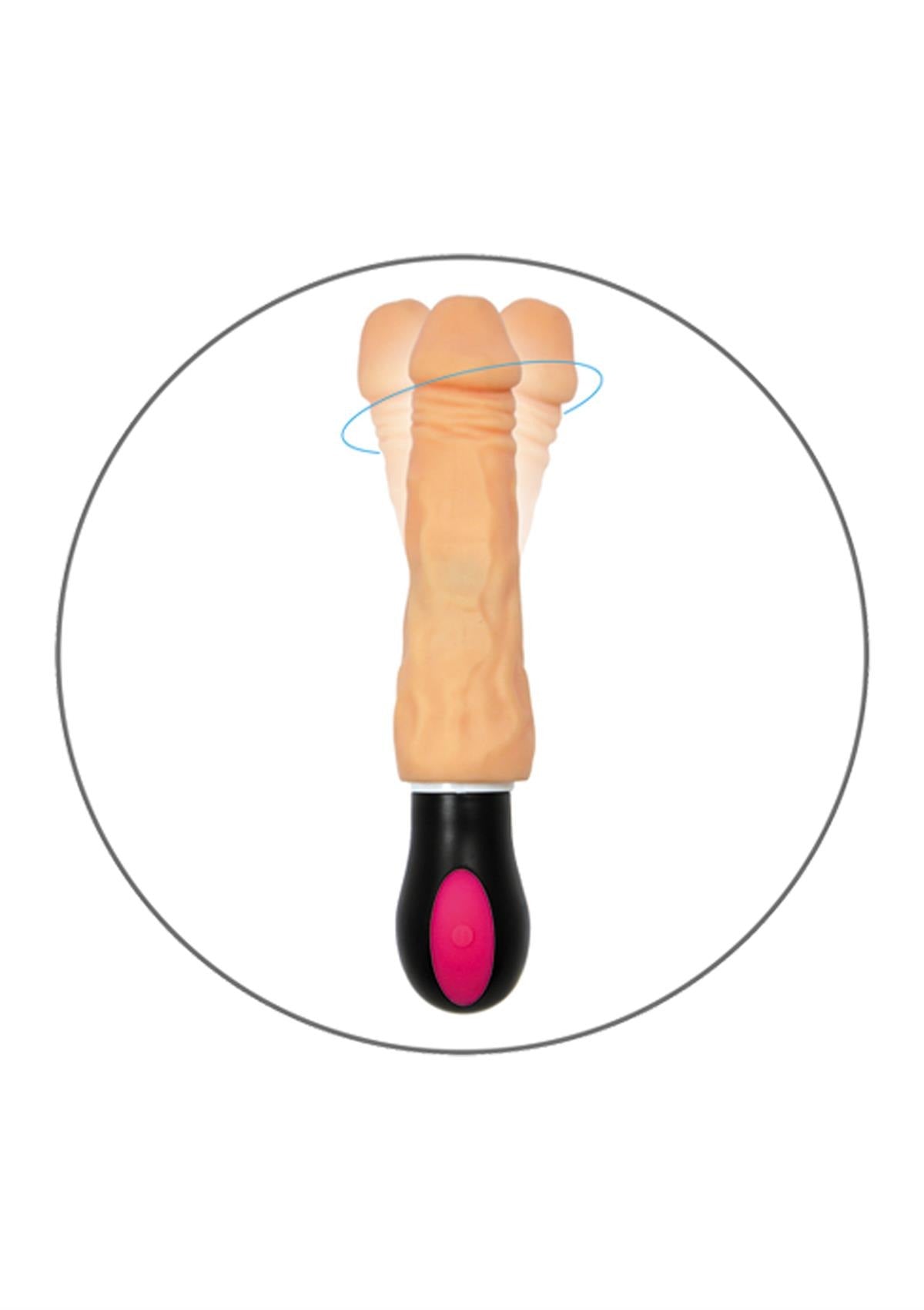 Bossoftoys Jupiter Realistic Cyber Leather Bending vibrator - 12 Function - Usb - 44-00012-