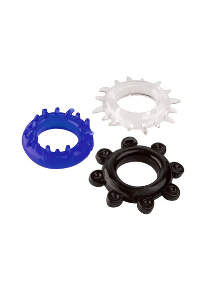 Bossoftoys - 44-00017 - Cockring set- Cockring 3 pack - Color - Set