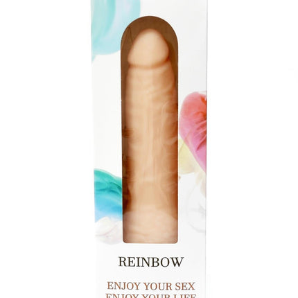 Bossoftoys - Rainbow 12 Function Realistic vibrator - Cyber leather - Extra ordinary Flexible Material - Flesh - 18,5 cm - 44-00004
