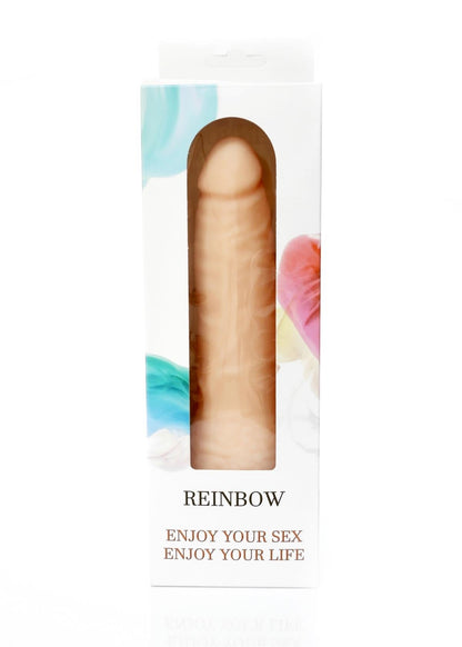 Bossoftoys - Rainbow 12 Function Realistic vibrator - Cyber ​​leather - Extra ordinary Flexible Material - Flesh - 18.5 cm - 44-00004
