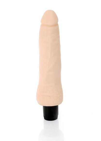 Bossoftoys - Rainbow 12 Function Realistic vibrator - Cyber ​​leather - Extra ordinary Flexible Material - Flesh - 18.5 cm - 44-00004
