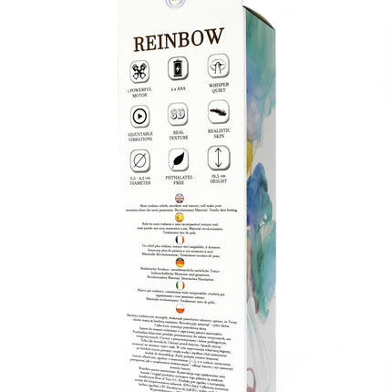 Bossoftoys - Rainbow 12 Function Realistic vibrator - Cyber leather - Extra ordinary Flexible Material - Flesh - 18,5 cm - 44-00004