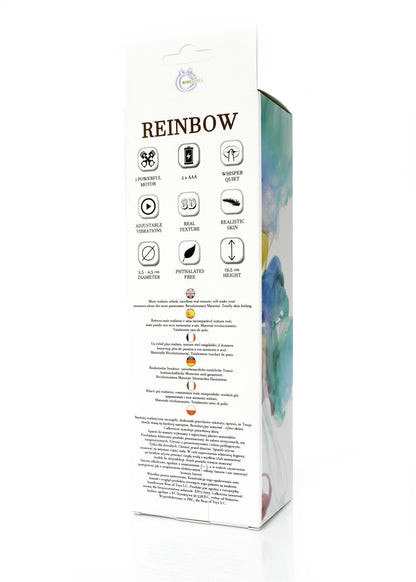 Bossoftoys - Rainbow 12 Function Realistic vibrator - Cyber ​​leather - Extra ordinary Flexible Material - Flesh - 18.5 cm - 44-00004