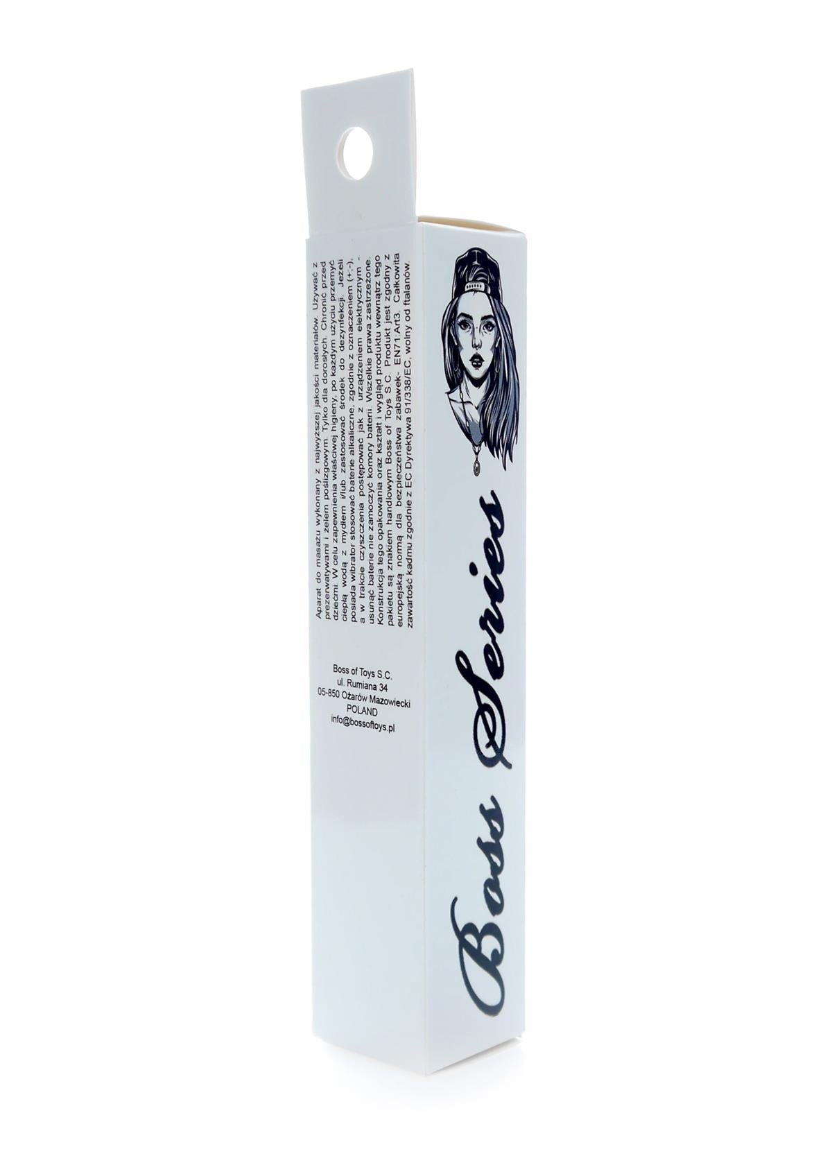 Bossoftoys - 46-00021 - Mini vibrator - Lady finger - 13 cm - dia 2.5 cm - White - Window color box
