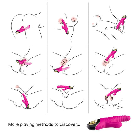 Bossoftoys - Eternity pink - vibrator - G-spot - 52-00019 - separate motors - USB rechargeable - 100% waterproof - 9 vibration modes