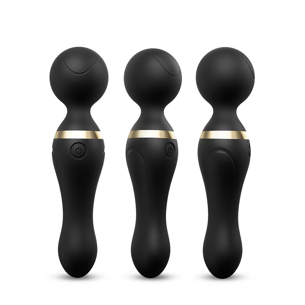 Bossoftoys - 52-00023 - Freeza black - Silicone Massager Black USB - 9 Vibration mode - Mini wand