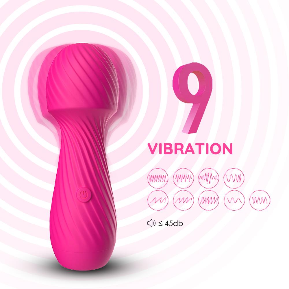 Bossoftoys - 52-00025-1 - Dazzle pink - Silicone Massager Pink USB - 9 Vibration mode - Mini wand