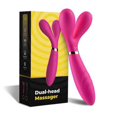 Y-Wand Vibrator Roze - Dubbele Kop - 9 standen - USB