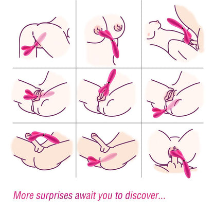 Bossoftoys - Y-Wand pink - dual head vibrator - Fun for two - G-spot - 52-00026-1 - USB rechargeable - 100% waterproof - 9 vibration modes