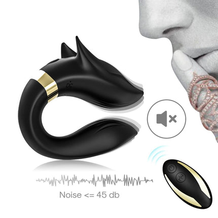 Fox Black - USB - 9 Vibration Modes - Luxury Gift Box - Black
