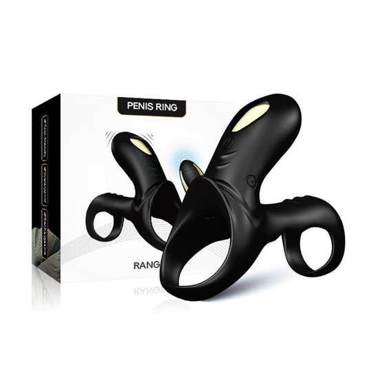 Bossoftoys - 52-00036-1 - Ranger black - Vibrating Cockring - Black - 9 vibration modes