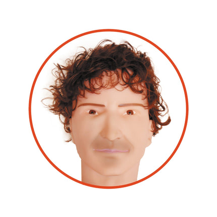 Bossoftoys Dennis Blow Up Love Doll - 150 cm - Real curly man - Extra masturbator - 59-00003