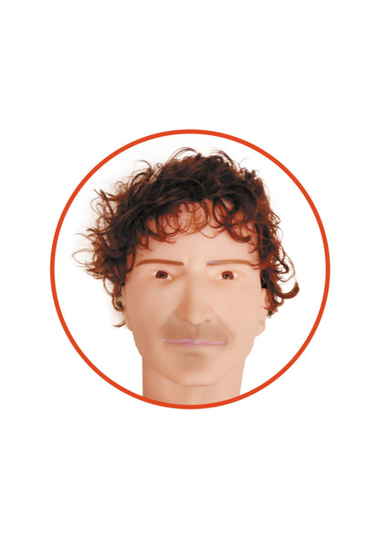 Bossoftoys Dennis Blow Up Love Doll - 150 cm - Real curly man - Extra masturbator - 59-00003